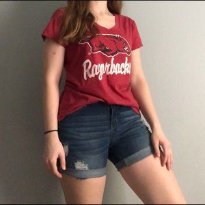 Arkansas Razorback V Neck Tee